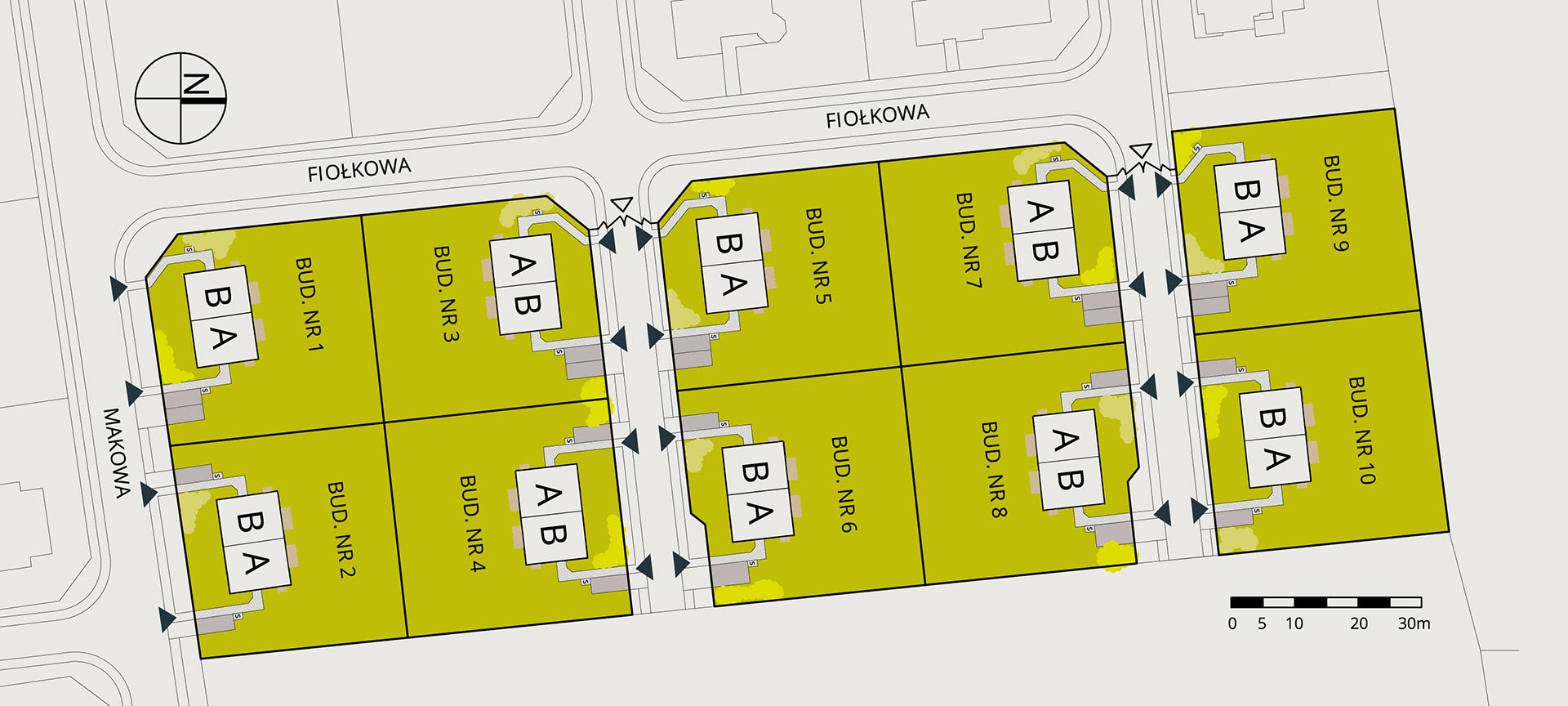 Plan osiedla Fiołkowa Park Słupsk